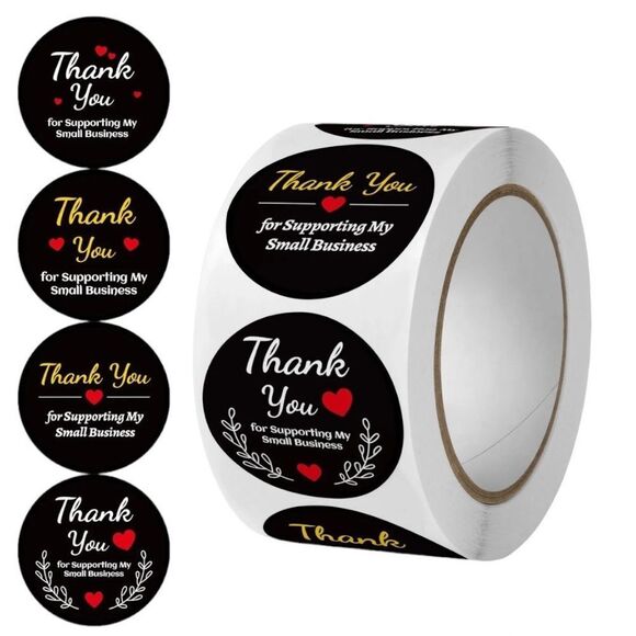 1Inch Thank You Stickers, Thank You Stickers Roll, Thank You Seal envelope - Picture 2 of 3